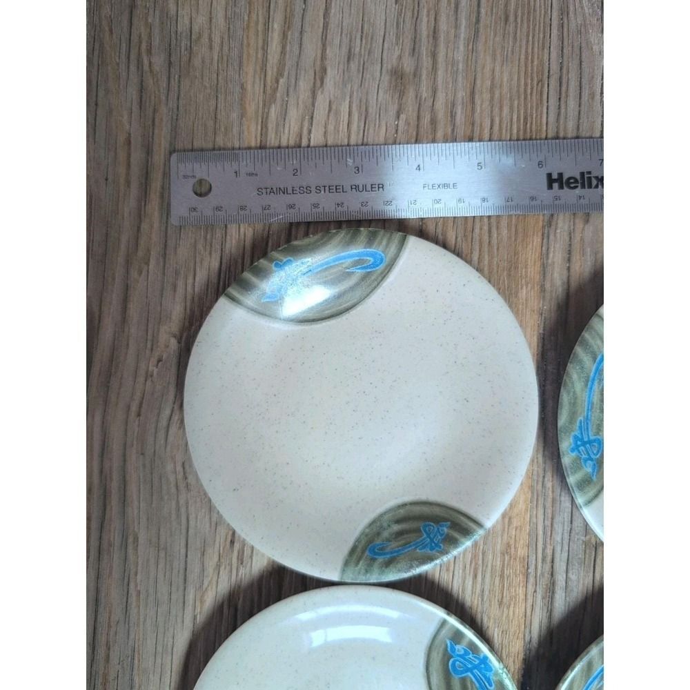 Tai Hong Wei Ware No 305 Six 5" X 5" Sushi Dipping Plates (6) - Picture 13 of 16